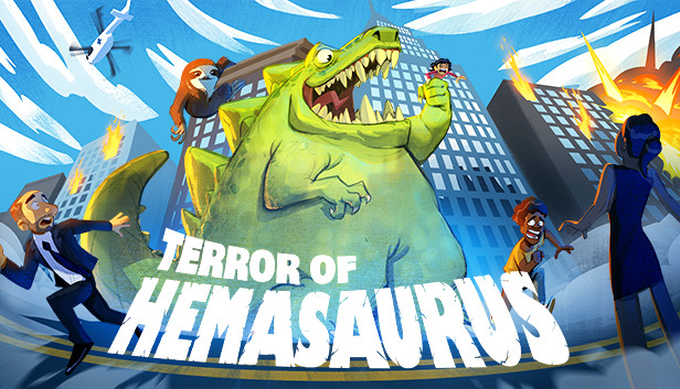 Imagen de la cápsula de "Terror of Hemasaurus" que utilizó RoboStreamer para las transmisiones en Steam