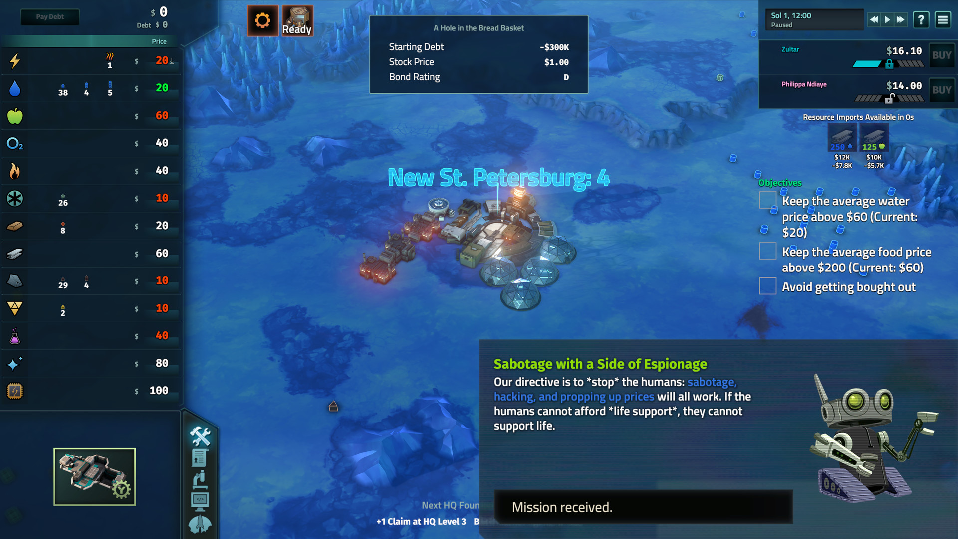 Offworld Trading Company: The Europa Wager Expansion Featured Screenshot #1