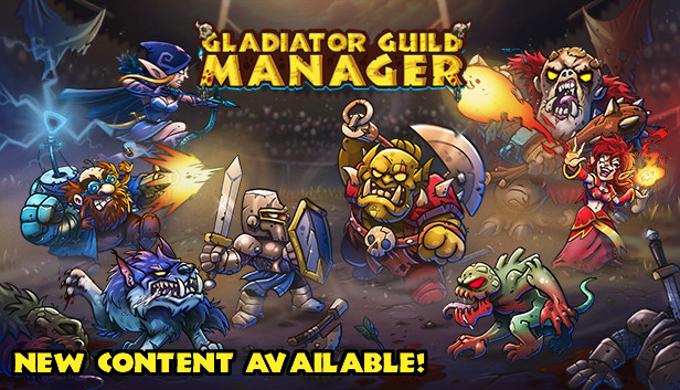 Capsule image of "Gladiator Guild Manager" which used RoboStreamer for Steam Broadcasting