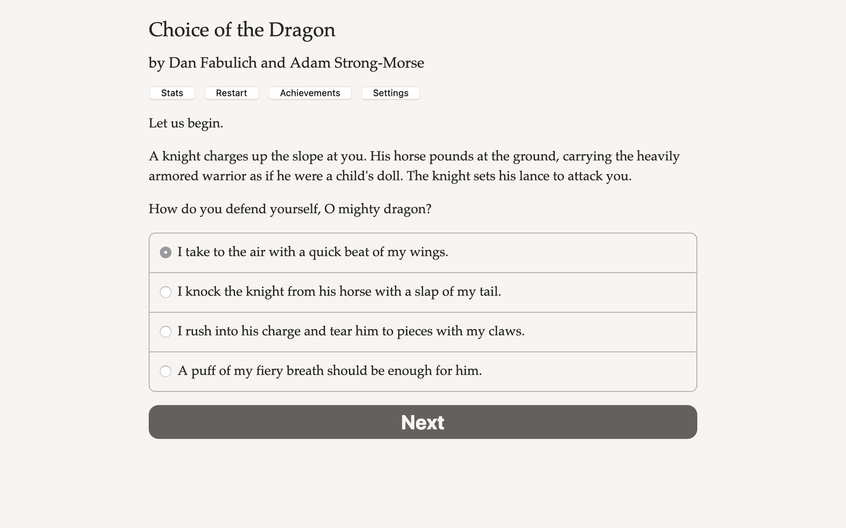 Choice of the Dragon Demo Featured Screenshot #1