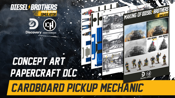 Diesel Brothers: Truck Building Simulator - Cardboard Pickup Mechanic (Papercraft)