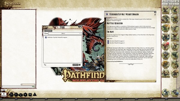 Fantasy Grounds - Pathfinder Flip-Mat: Wizard's Dungeon (Map Pack)