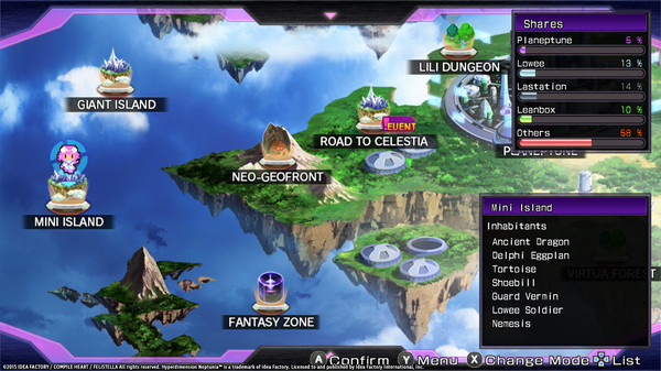 скриншот Hyperdimension Neptunia Re;Birth1 Mini Island Dungeon 1