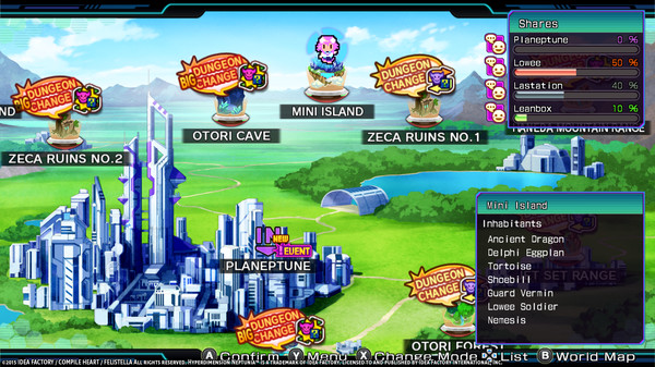 скриншот Hyperdimension Neptunia Re;Birth3 Mini Island Dungeon 1