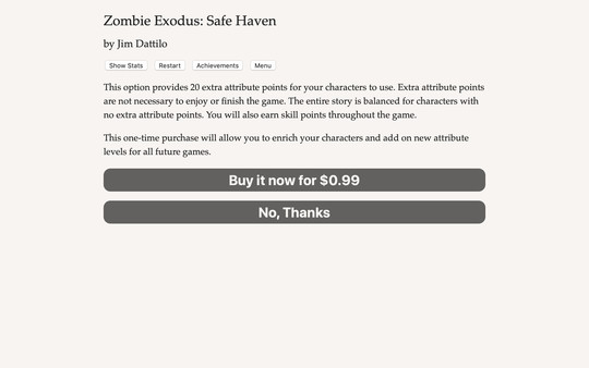 скриншот Zombie Exodus: Safe Haven - Attribute Points Bonus 0