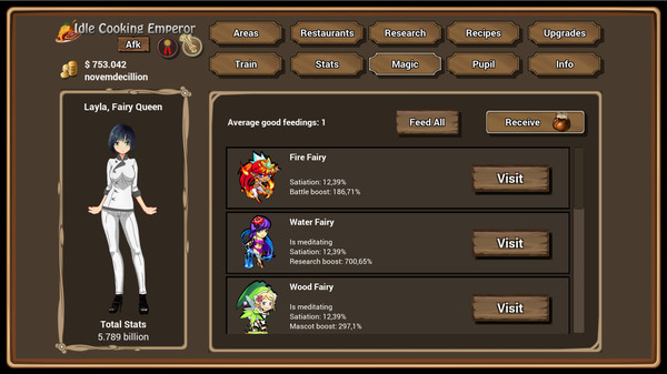 Idle Cooking Emperor for steam Idle Cooking Emperor for steam