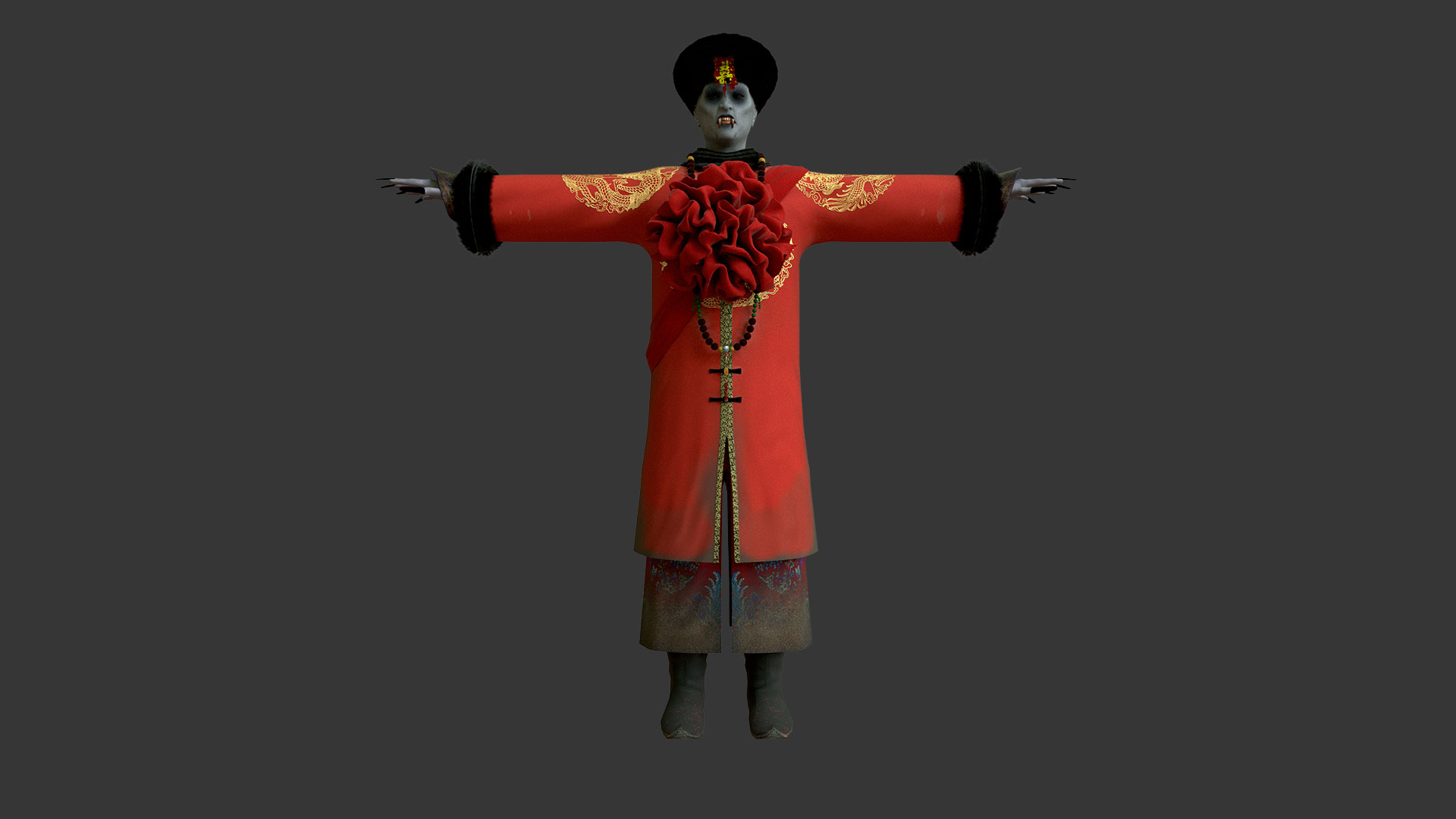 怨灵小僵-“灵婚—顾江·绛袍砗磲帽”服饰（外传剧情皮肤） #0