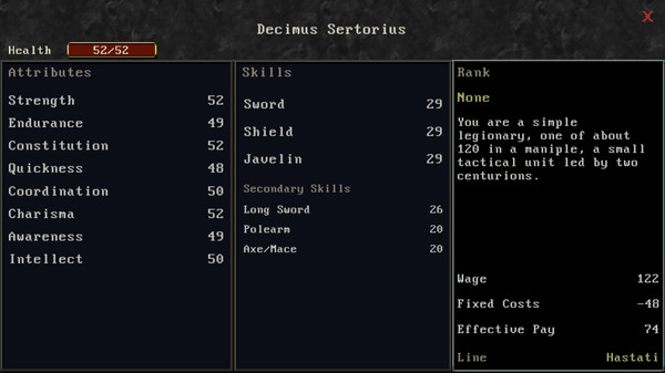 Screenshot of A Legionary's Life