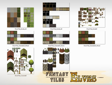 KHAiHOM.com - RPG Maker MV - Fantasy Tiles - Elves