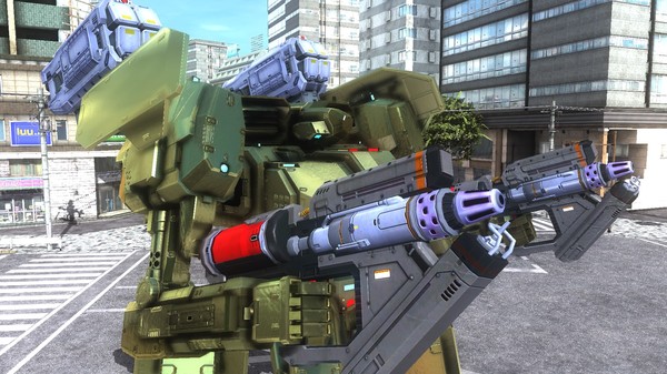скриншот EARTH DEFENSE FORCE 5 - Air Raider Piloted Weapon Combat Frame Gold Nyx 2