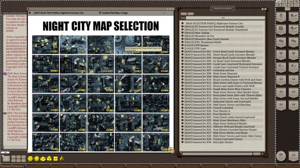 скриншот Fantasy Grounds - Meanders Map Pack: Fantasy City Nocturnal (Map Pack) 1