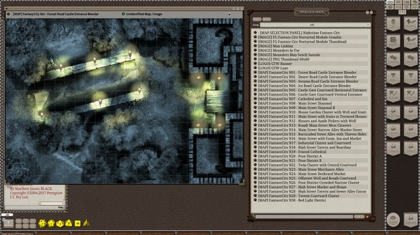 скриншот Fantasy Grounds - Meanders Map Pack: Fantasy City Nocturnal (Map Pack) 2