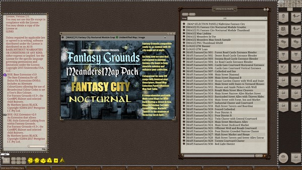 скриншот Fantasy Grounds - Meanders Map Pack: Fantasy City Nocturnal (Map Pack) 0