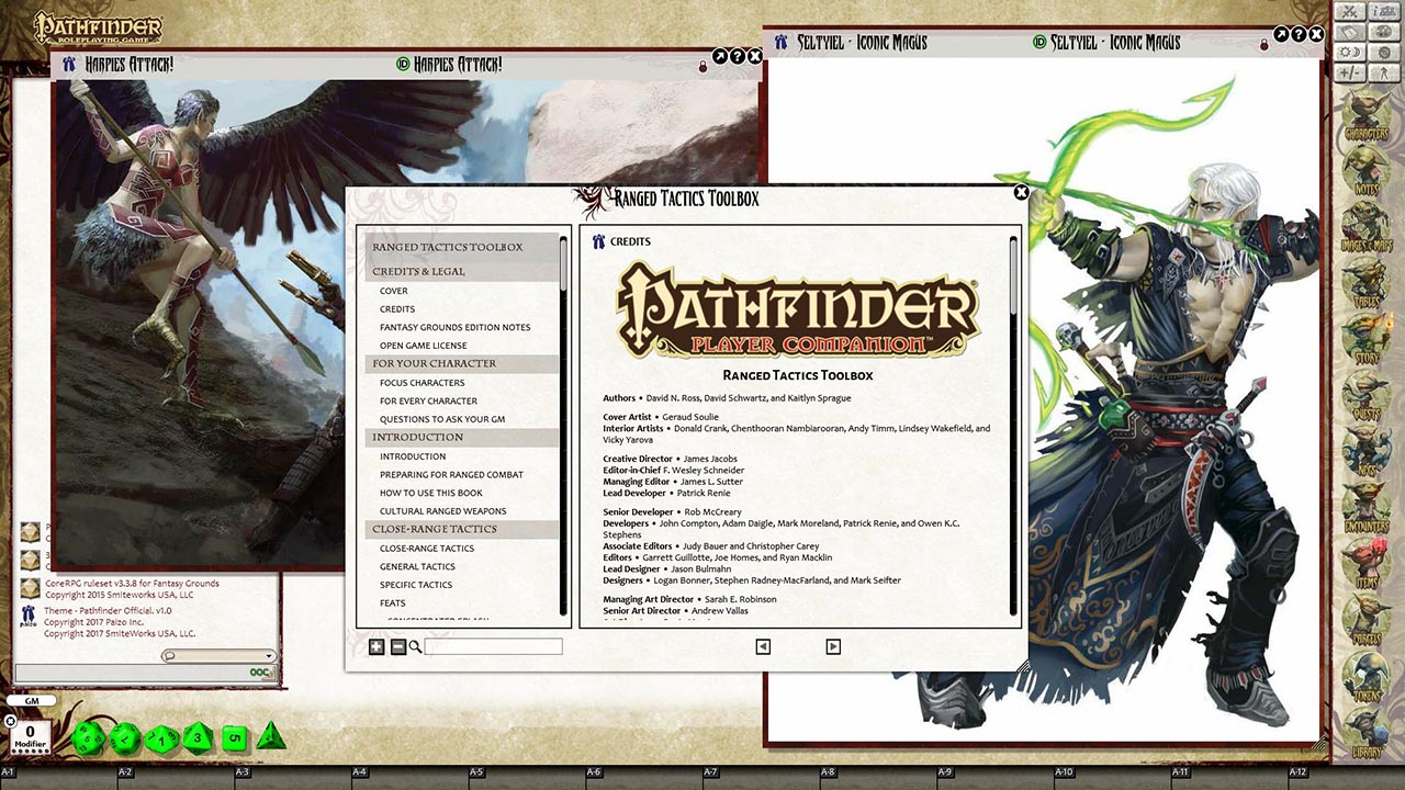 Fantasy Grounds - Pathfinder Player Companion: Ranged Tactics Toolbox (PFRPG) Featured Screenshot #1