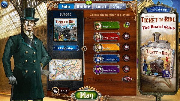 Ticket to Ride - Europe for steam