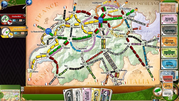 скриншот Ticket to Ride Switzerland DLC 3