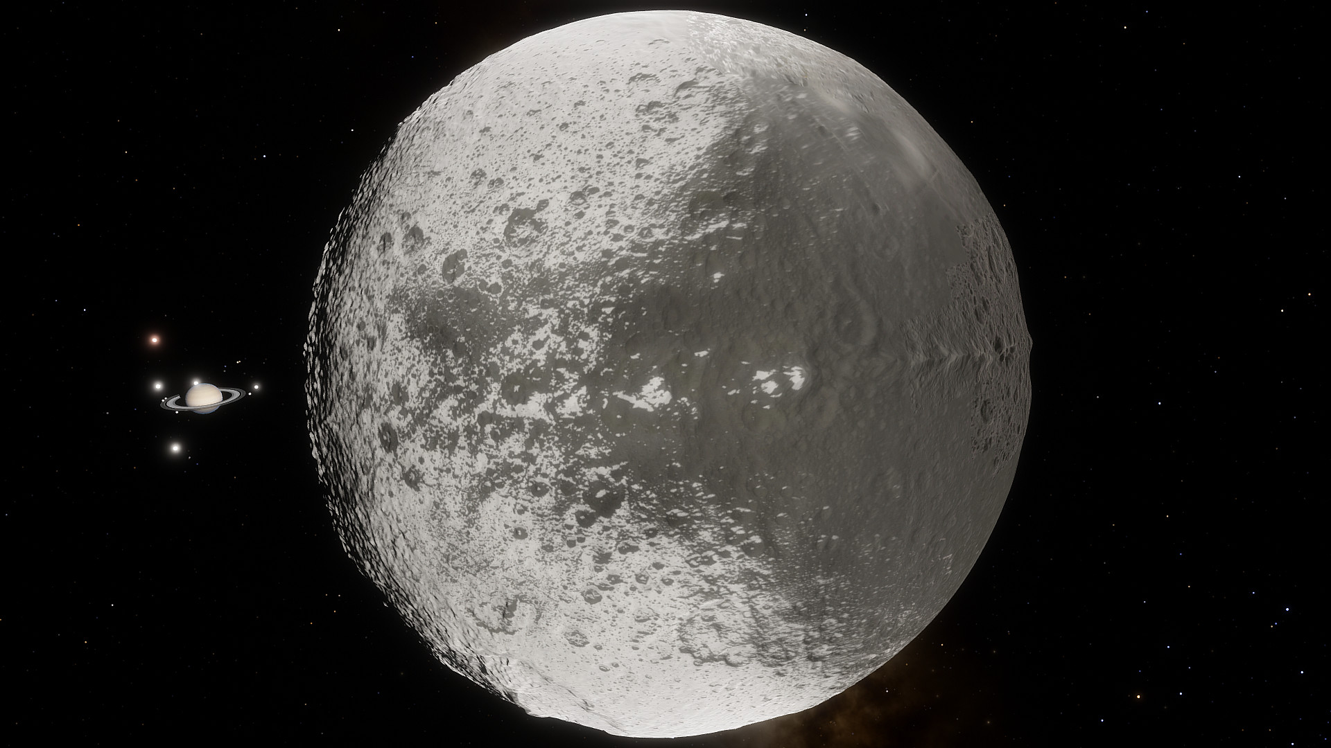 Сатурн SPACEENGINE. Space engine Saturn. Moon 8k.