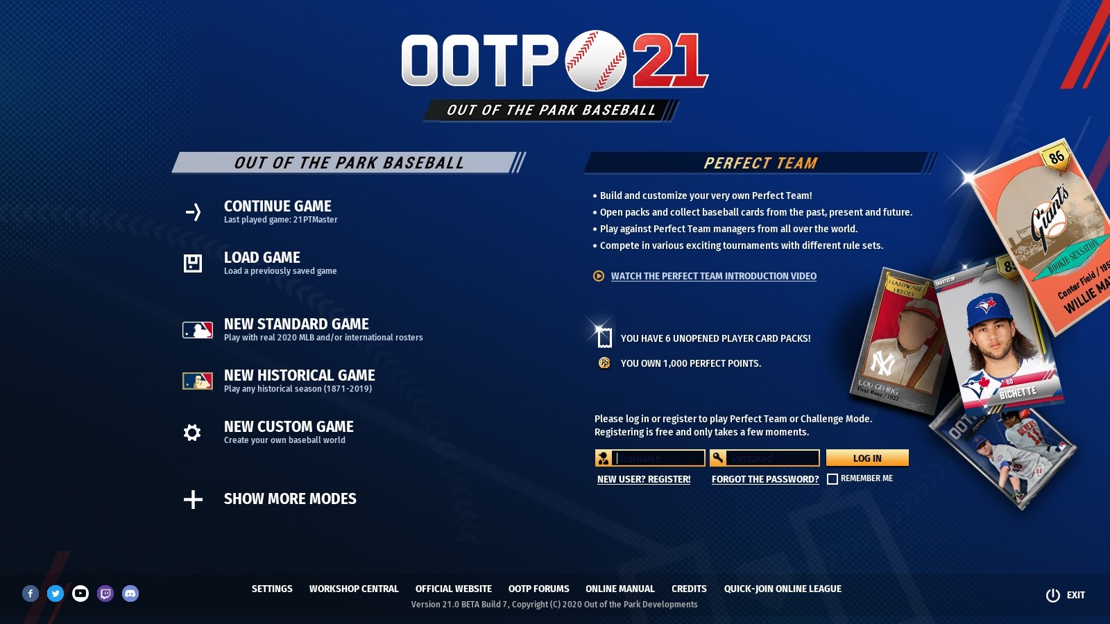Find the best laptops for Out of the Park Baseball 21