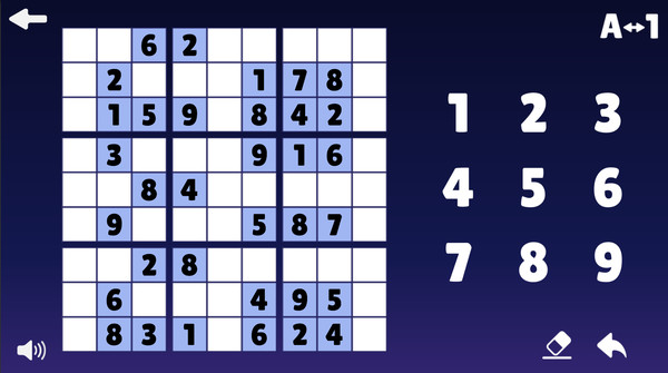 Sudoku 9x16x25 game for Linux 1