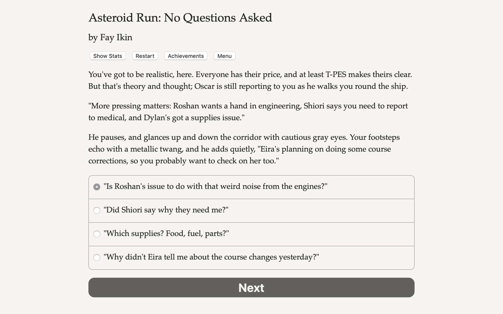 Asteroid Run: No Questions Asked Demo #3
