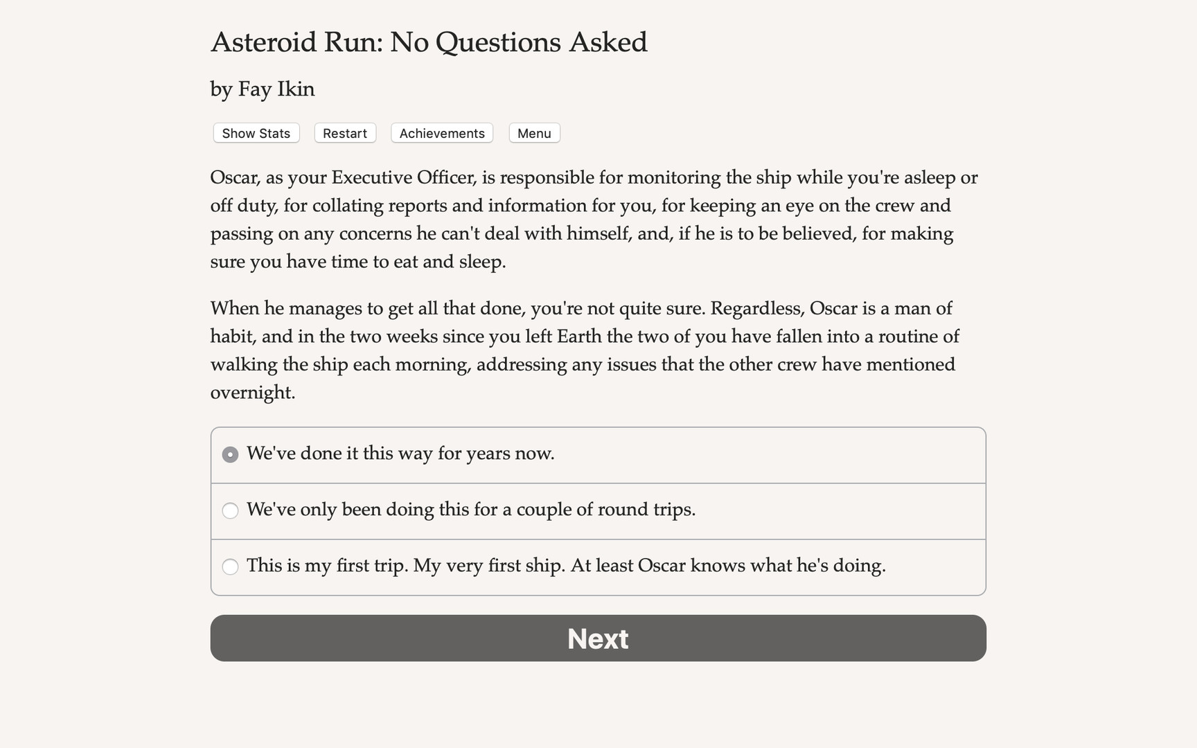 Asteroid Run: No Questions Asked Demo #4