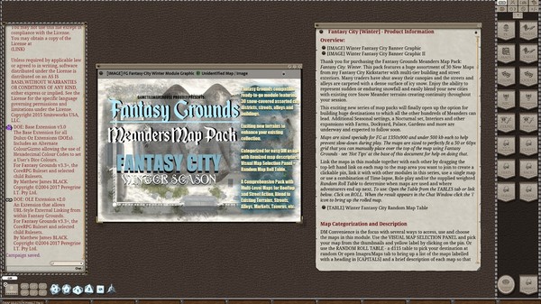 скриншот Fantasy Grounds - Meanders Map Pack: Fantasy City Winter (Map Pack) 0