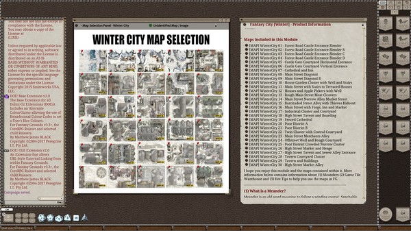 скриншот Fantasy Grounds - Meanders Map Pack: Fantasy City Winter (Map Pack) 1