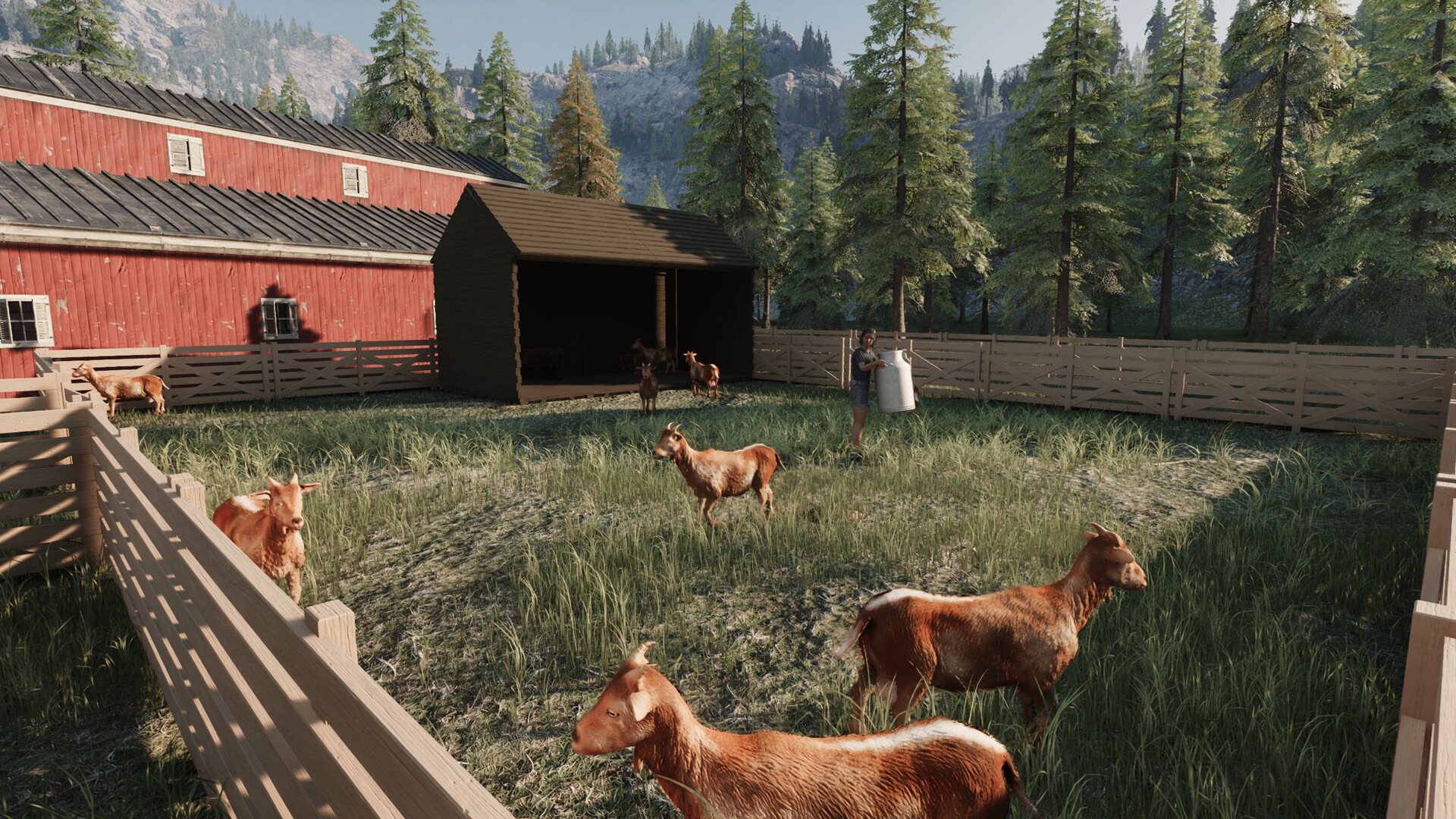 دانلود Ranch Simulator - Build, Farm, Hunt + Update v1.02-TENOKE - باز