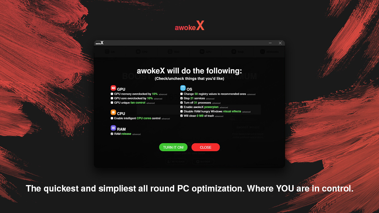 awokeX - PC performance booster #2