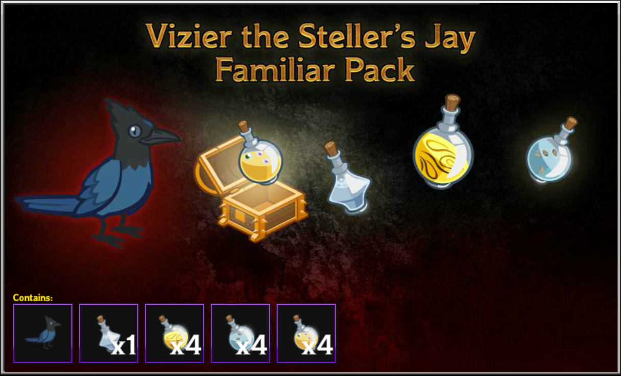Idle Champions - Vizier the Steller's Jay Familiar Pack Featured Screenshot #1