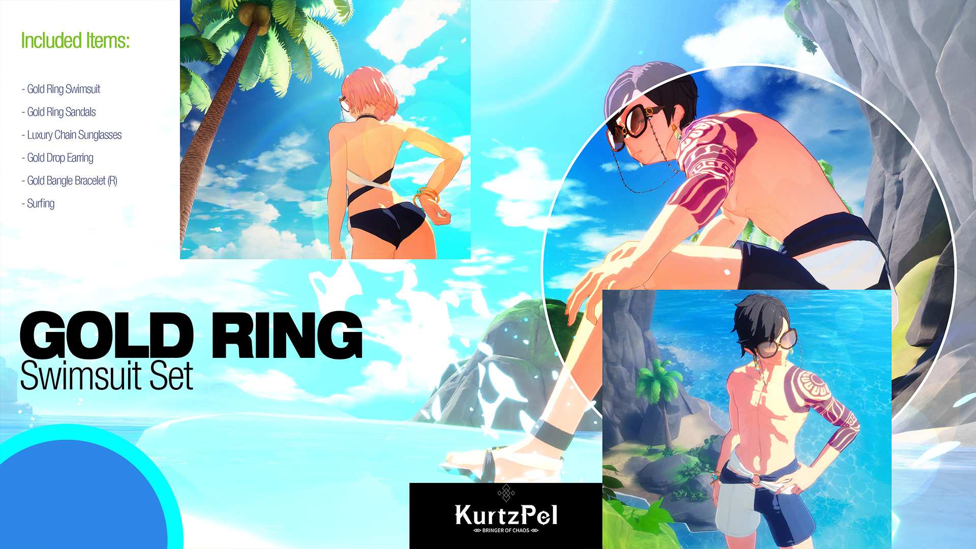 KurtzPel - Gold Ring Swimsuit Costume Set #2