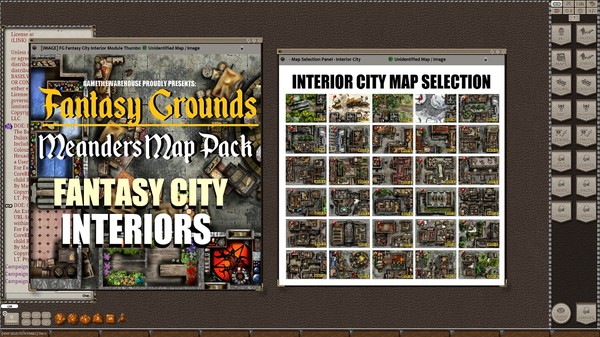 скриншот Fantasy Grounds - Meander Map Pack: Interior City (Map Pack) 0