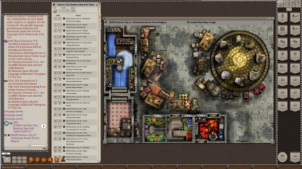 скриншот Fantasy Grounds - Meander Map Pack: Interior City (Map Pack) 2