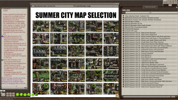 скриншот Fantasy Grounds - Meanders Map Pack Summer City (Map Pack) 4