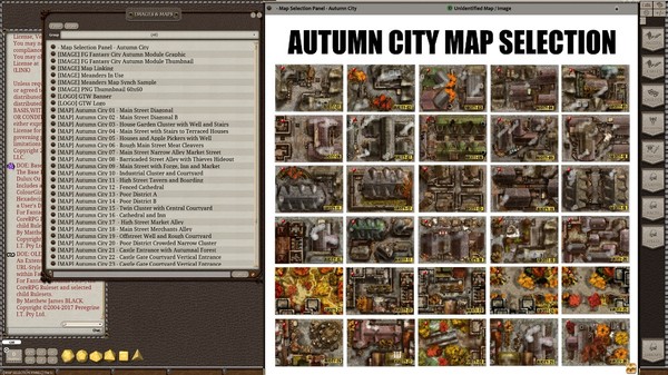 скриншот Fantasy Grounds - Meander Map Pack: Autumn City (Map Pack) 0