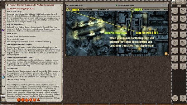 Fantasy Grounds - Meander Map Pack City Expansions I (Map Pack)