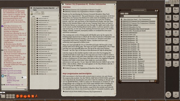 Fantasy Grounds - Meander Map Pack City Expansions II (Map Pack)