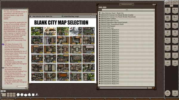 скриншот Fantasy Grounds - Meander Map Pack Fantasy City Blank Templates (Map Pack) 1