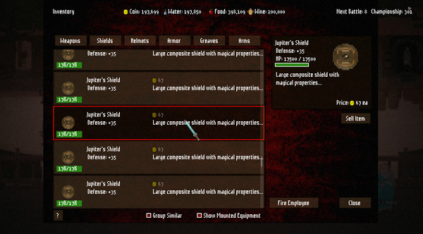 скриншот Domina - Ludus Expansion: Inventory 1