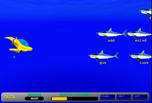 скриншот Typing with Sharks 1