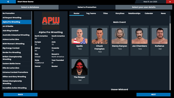скриншот Pro Wrestling Simulator 1