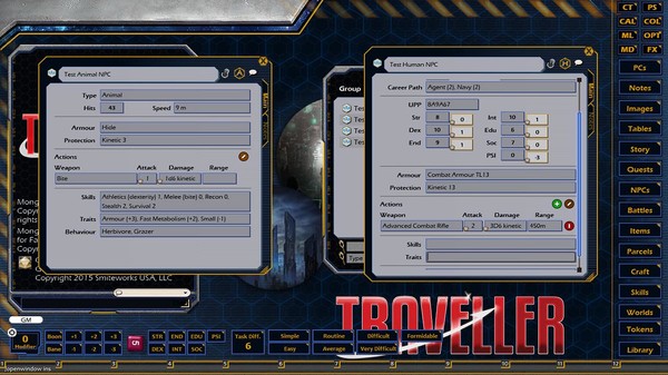 скриншот Fantasy Grounds - Mongoose Traveller 2E ruleset (MGT2) 2