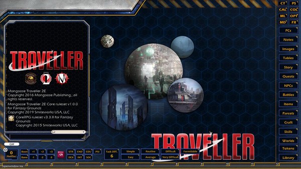 скриншот Fantasy Grounds - Mongoose Traveller 2E ruleset (MGT2) 3