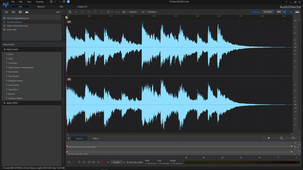 скриншот CyberLink AudioDirector 10 Ultra 1