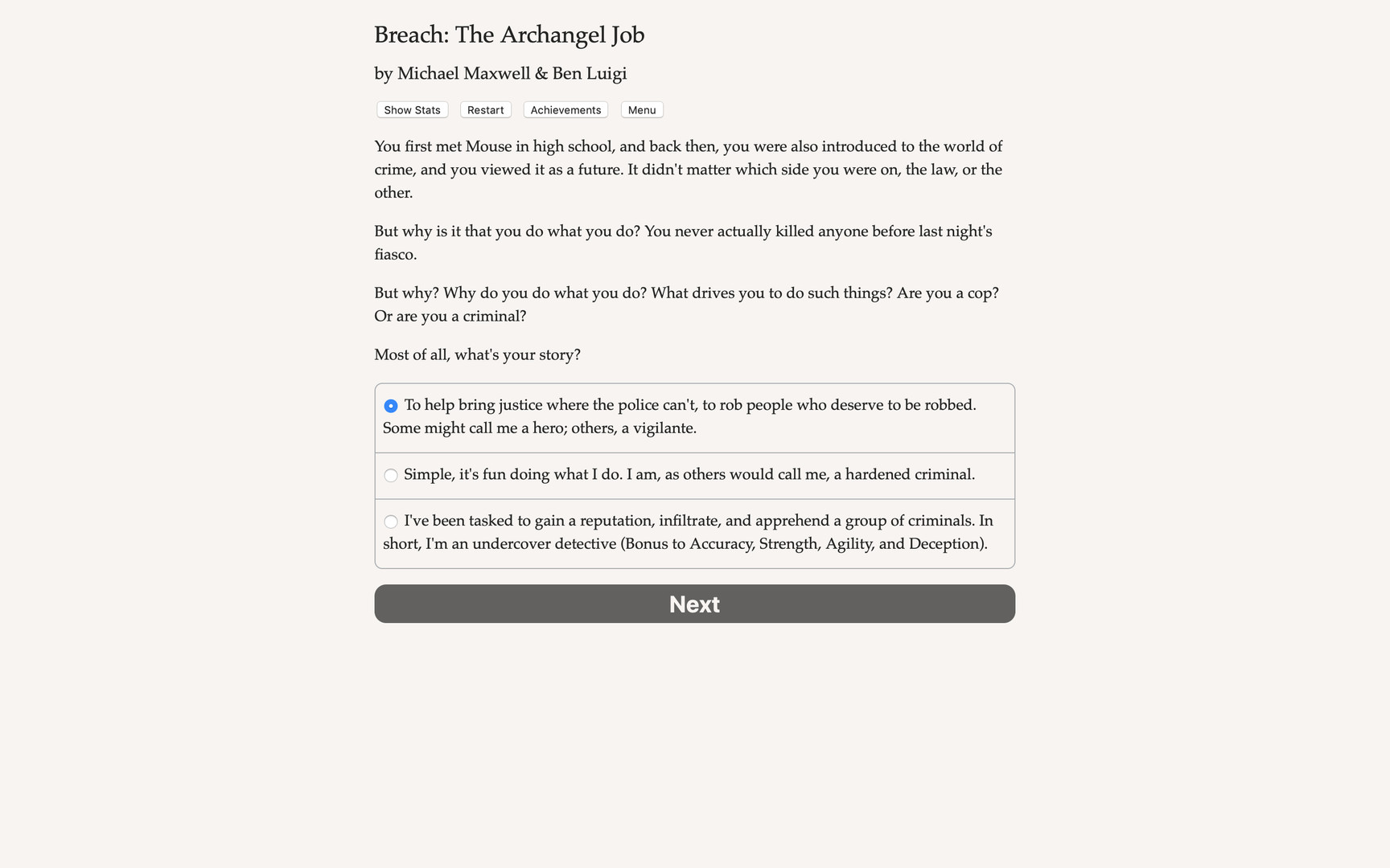 Breach: The Archangel Job Featured Screenshot #1