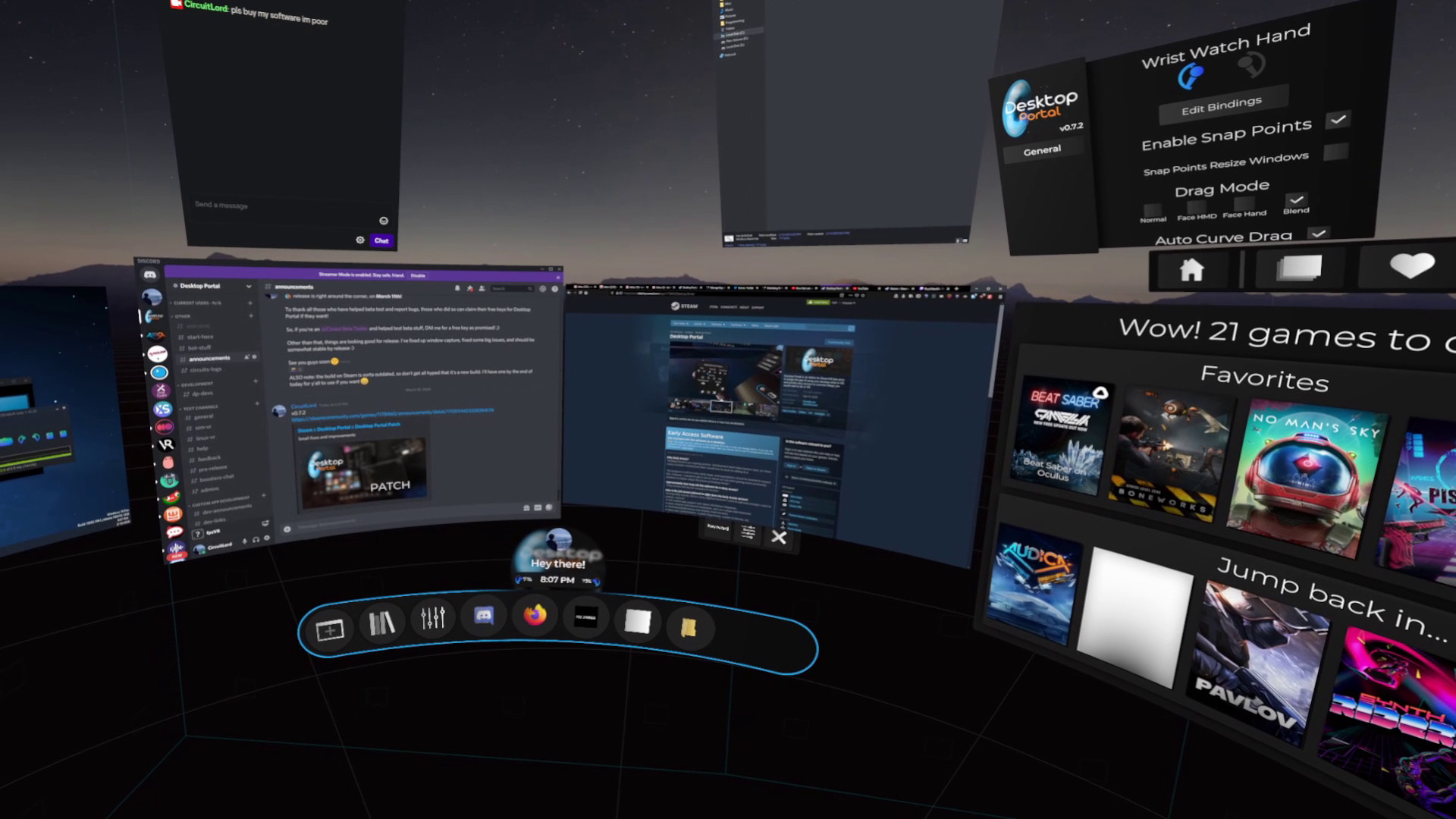 Portal desktop. Виртуальный рабочий стол. Виртуальный стол. VR на столе. Оверлей Steam VR.