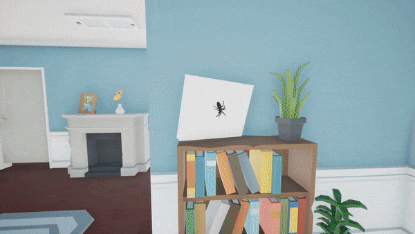 A gif set of various death traps being put out to kill spiders