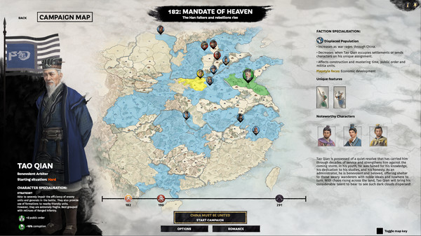 скриншот Total War: THREE KINGDOMS - Tao Qian 2