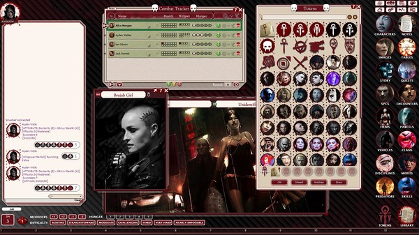 скриншот Fantasy Grounds - Vampire the Masquerade 5th Edition Ruleset (VTM5TH) 0