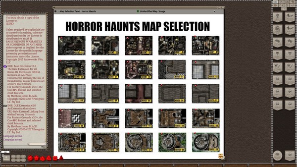 Fantasy Grounds - Meanders Map Pack: Horror Haunts (Map Pack)